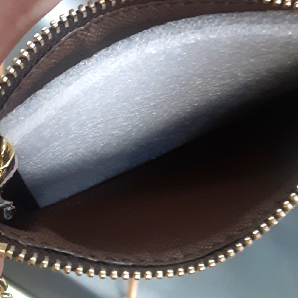 Brown and Tan Striped Wristlet - Picture 4 of 5